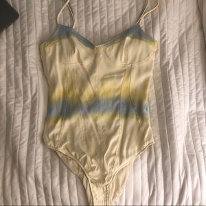 Zara tie dye structured bustier bodysuit